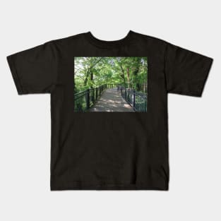 Walkway  through the woods Kids T-Shirt